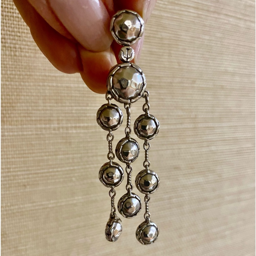 JOHN HARDY Sterling (925) PALU Chandelier Earrings.